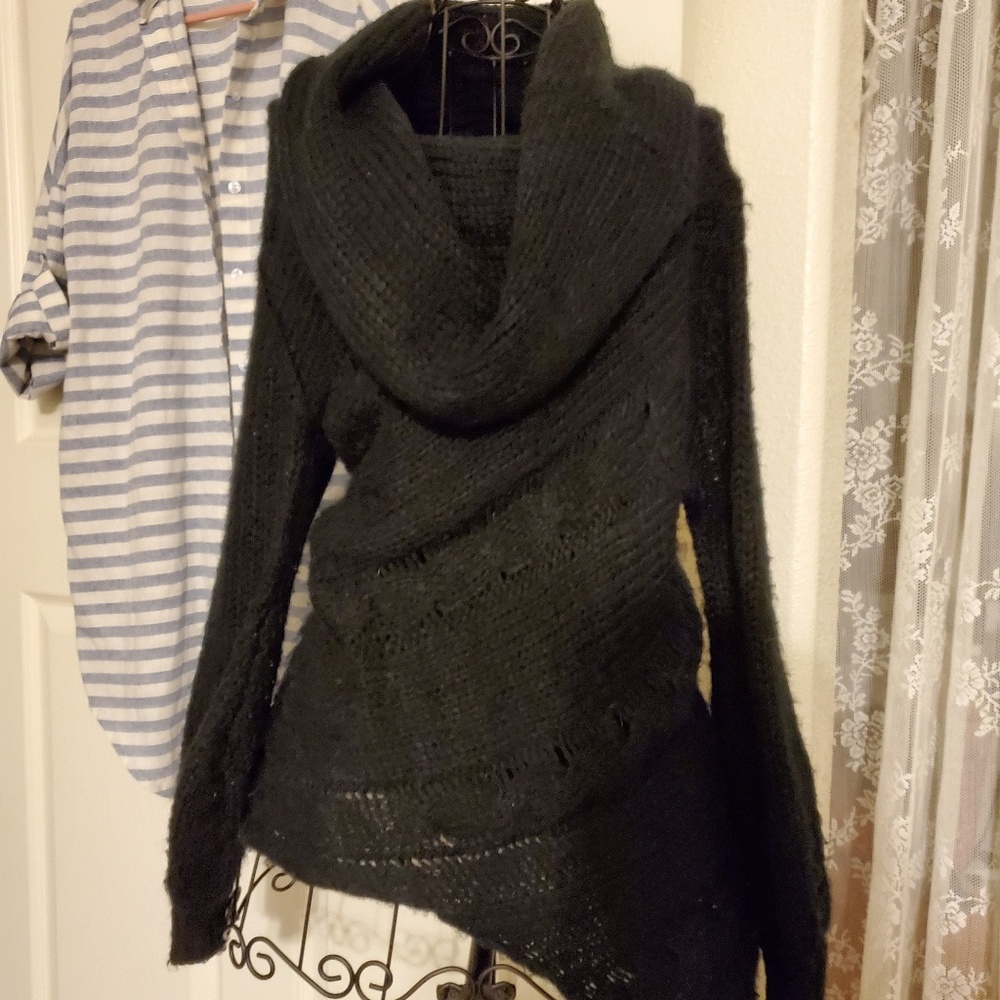 Black Asymmetric Sweater